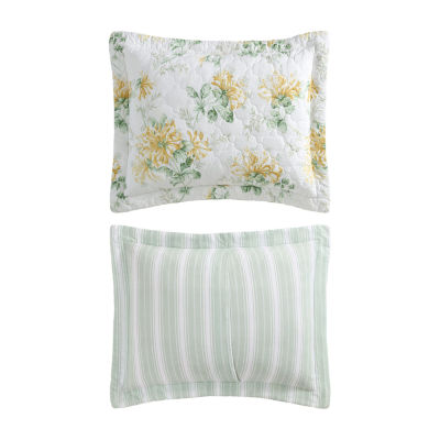 Laura Ashley Honeysuckle 3-pc. Reversible Quilt Set