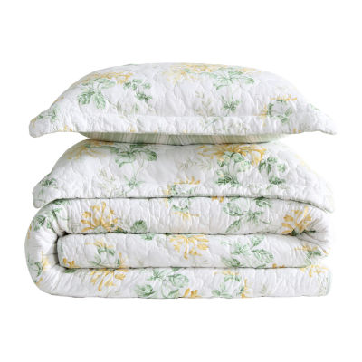 Laura Ashley Honeysuckle 3-pc. Reversible Quilt Set