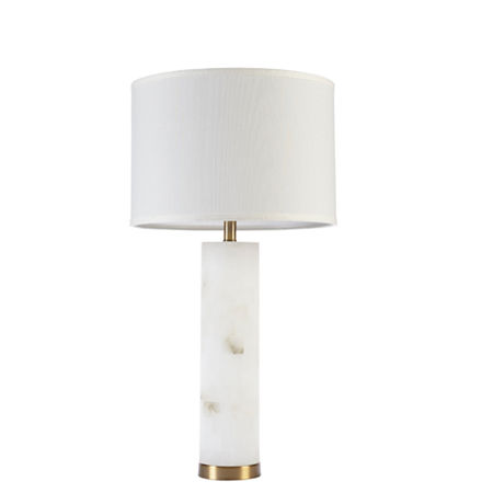 Hampton Hill Prague Alabaster Table Lamp, One Size, White