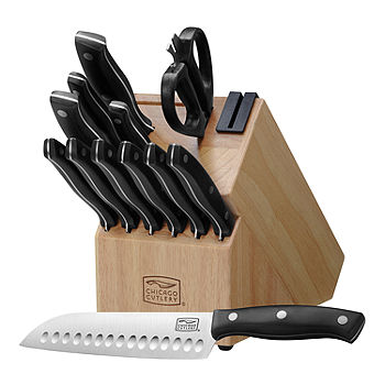 Buy the Set of 9 Chicago Cutlery Knives In Wood Block