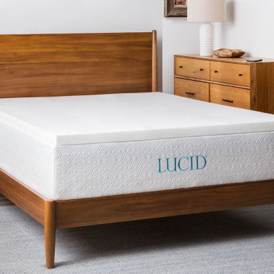 Lucid 2 Inch Foam Mattress Topper, Color White JCPenney