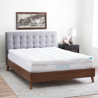 Lucid Plush Down Alternative Fiber Bed Topper, Color: White - JCPenney