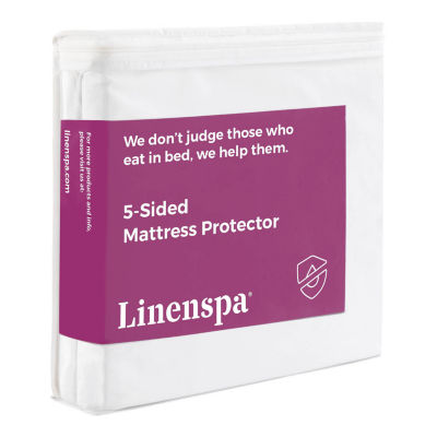 Linenspa Five Sided Waterproof Mattress Protector, Color White JCPenney