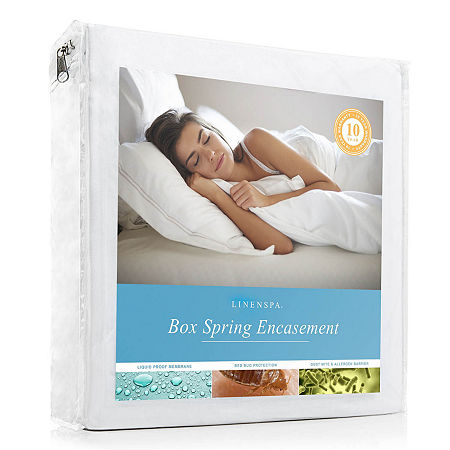 Linenspa Box Spring Encasement, One Size, White