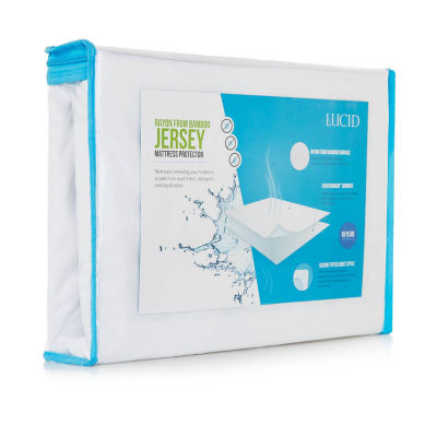 Lucid Rayon from Bamboo Jersey Mattress Protector, Color White JCPenney