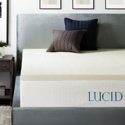 Lucid 2 Inch Memory Foam Mattress TopperJCPenney, Color White