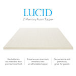 Lucid 2 Inch Memory Foam Mattress Topper