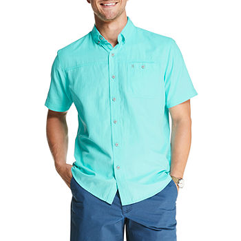 GH Bass & Co. Fishing Mens Short Sleeve Button-Down Shirt