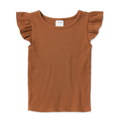 Okie Dokie Rib Toddler & Little Girls Round Neck Short Sleeve Tank Top