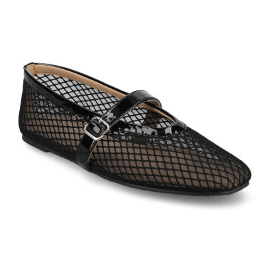 Journee Collection Womens Casha Square Closed Toe Ballet Flats