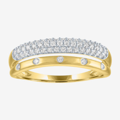 Diamond Addiction (G-H, I1-I2) Womens 5.5MM 1/3 CT. T.W. Lab Grown White Diamond 10K Gold Band