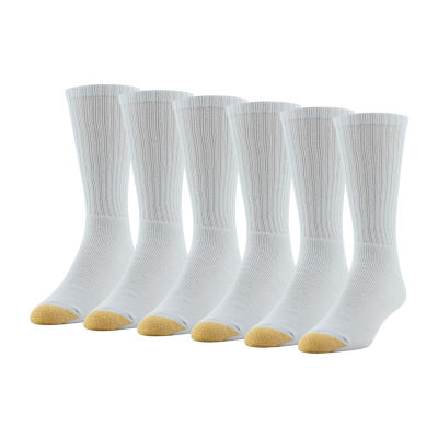 Gold Toe Harrington Mens 6 Pair Big and Tall Crew Socks