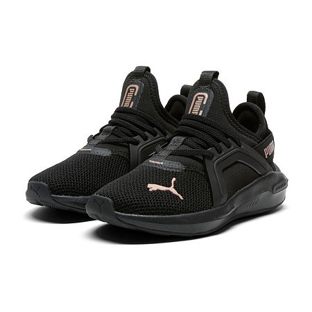 PUMA Soft Enzo 5 Little Girls Running Shoes, 11 Medium, Black