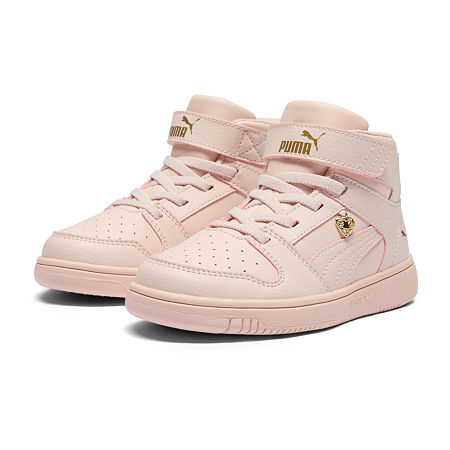 PUMA Rebound Layup Rcl Valentine Little Girls Basketball Shoes, 13 Medium, Pink