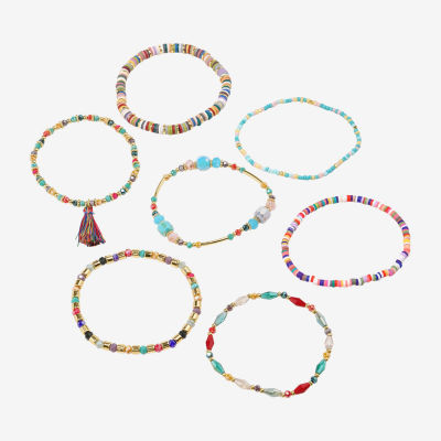 Bijoux Bar Gold Tone Womens 7-pc. Bracelet Set