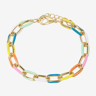 Bijoux Bar Gold Tone 9 Inch Link Bracelet