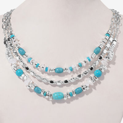 Bijoux Bar Silver Tone Strand Necklace