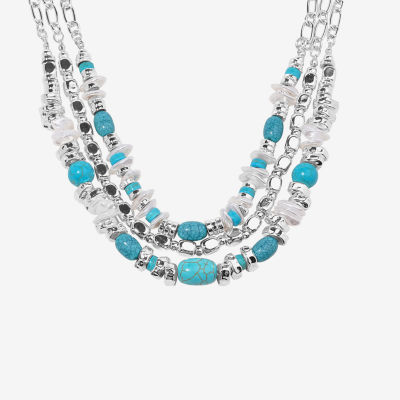 Bijoux Bar Silver Tone Strand Necklace