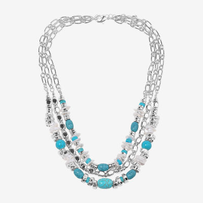 Bijoux Bar Silver Tone Silver Tone Strand Necklace