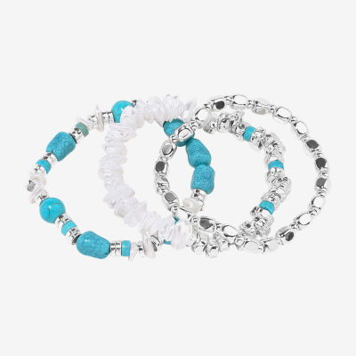 Bijoux Bar Silver Tone Womens 3-pc. Bracelet Set