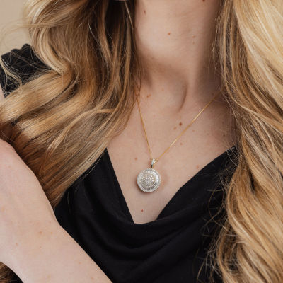 (G / Si2) Womens 2 CT. T.W. Lab Grown White Diamond 14K White Gold Round 18 Inch Pendant Necklace