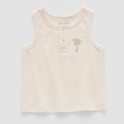 Okie Dokie Baby Boys Henley Neck Sleeveless Tank Top