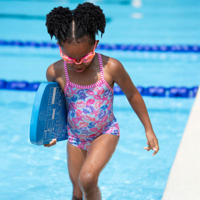 Dolfin Toddler Girls Easy-on + Easy-off One Piece Swimsuit