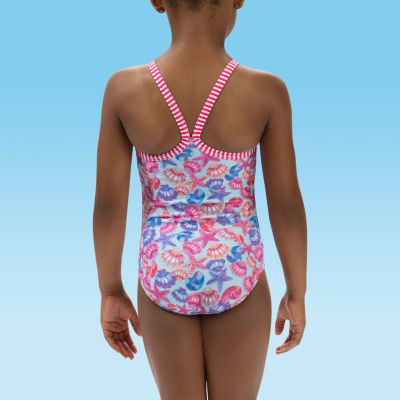 Dolfin Toddler Girls Easy-on + Easy-off One Piece Swimsuit