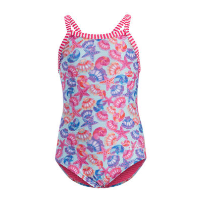 Dolfin Toddler Girls Easy-on + Easy-off One Piece Swimsuit