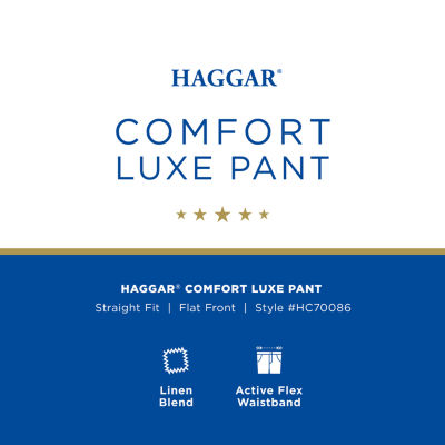 Haggar Comfort Luxe Mens Straight Fit Flat Front Pant