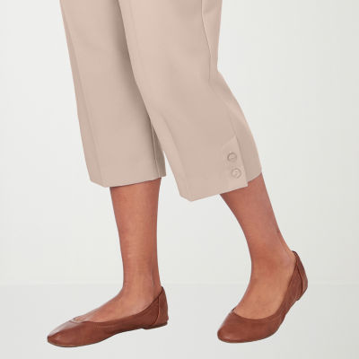 Alfred Dunner Classics Womens Straight Capri Pant