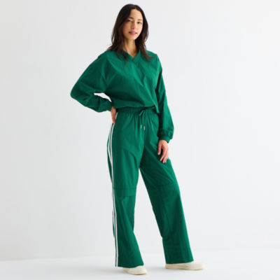 Xersion Womens Wide Leg Mid Rise Relaxed Fit Track Pant