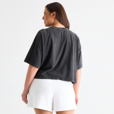 Xersion Womens Crew Neck Short Sleeve Active Plus T-Shirt - JCPenney