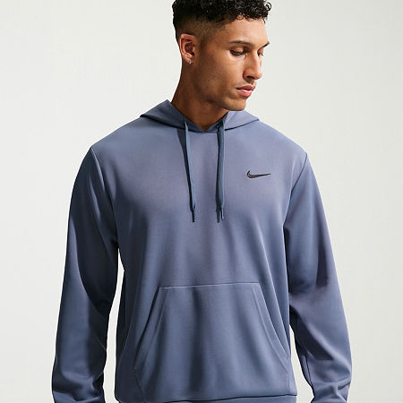 Nike Club Mens Long Sleeve Fleece Zipper Active Hoodie, Large, Blue
