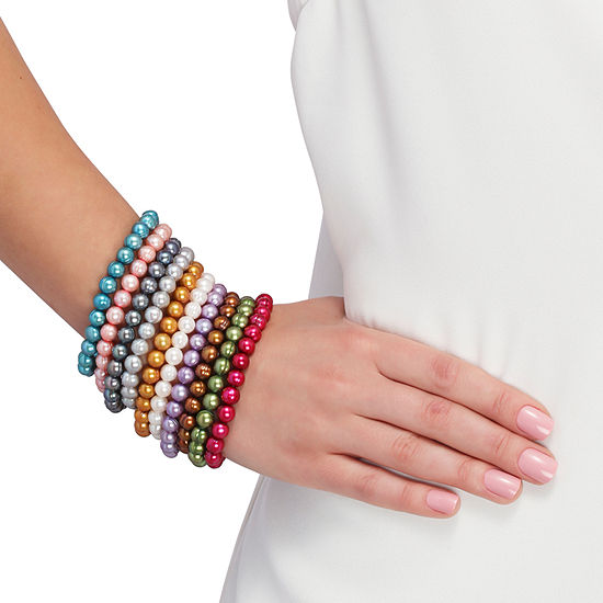 Multi Color Cultured Freshwater Pearl Beaded Bracelet