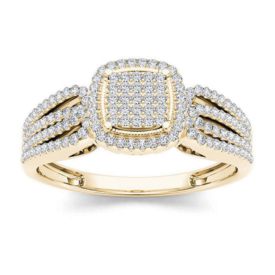 1/3 CT. T.W. Diamond 10K Yellow Gold Engagement Ring