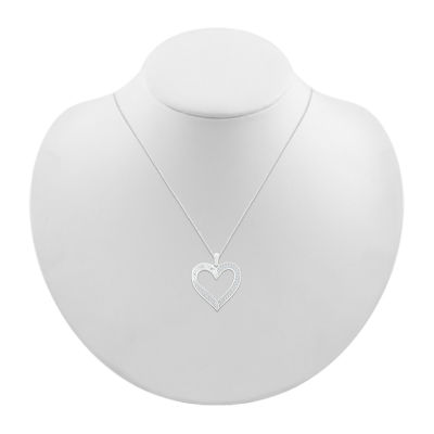 Womens / CT. T.W. Mined White Diamond 10K Gold Heart Pendant Necklace