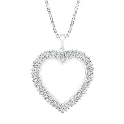 Womens / CT. T.W. Mined White Diamond 10K Gold Heart Pendant Necklace