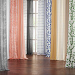 Fieldcrest Arden Tossed Bouquet Cotton Sheer Grommet Top Single Curtain Panel