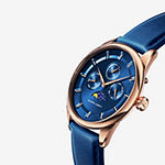 Filippo Loreti Mens Blue Leather Strap Watch 00104