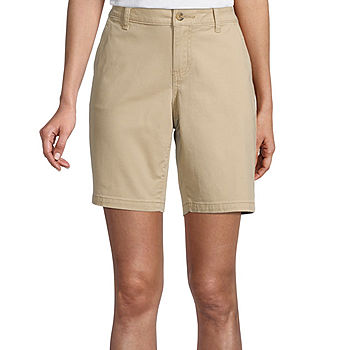 a.n.a Womens Mid Rise Chino Short-Tall - JCPenney
