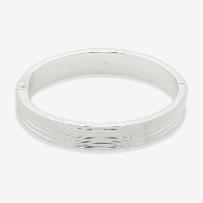 Worthington Silver Tone Round Bangle Bracelet