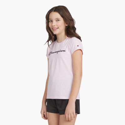 Champion Big Girls Crew Neck Short Sleeve Graphic T-Shirt