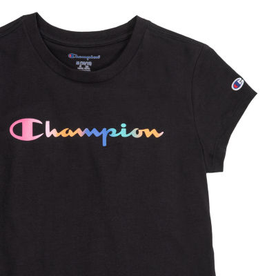 Champion Big Girls Crew Neck Short Sleeve Graphic T-Shirt