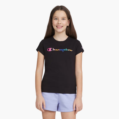 Champion Big Girls Crew Neck Short Sleeve Graphic T-Shirt