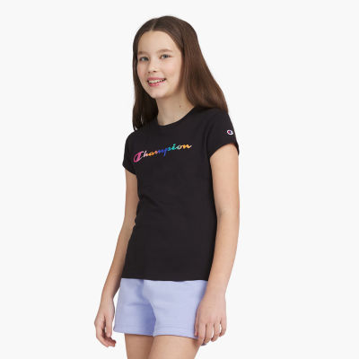 Champion Big Girls Crew Neck Short Sleeve Graphic T-Shirt