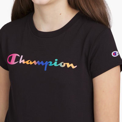 Champion Big Girls Crew Neck Short Sleeve Graphic T-Shirt