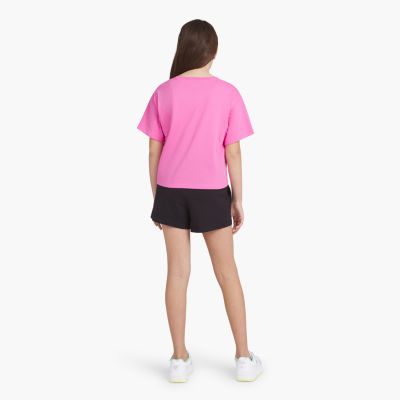 Champion Big Kid Girls Crew Neck Short Sleeve Boxy Fit Graphic T-Shirt