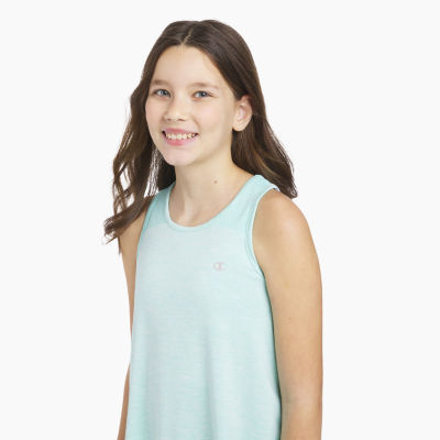 Champion Big Kid Girls Crew Neck Moisture Wicking Sleeveless Active Tank Top