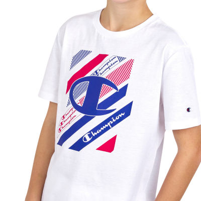 Champion Big Boys Crew Neck Short Sleeve Graphic T-Shirt